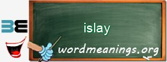 WordMeaning blackboard for islay